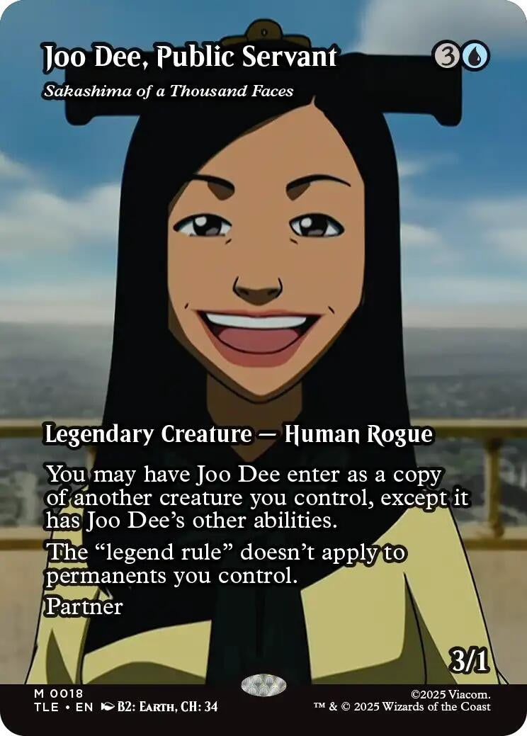 Image for Joo Dee, Public Servant - Sakashima of a Thousand Faces (Borderless) (18) (Avatar: The Last Airbender: Eternal-Legal) - Magic: The Gathering