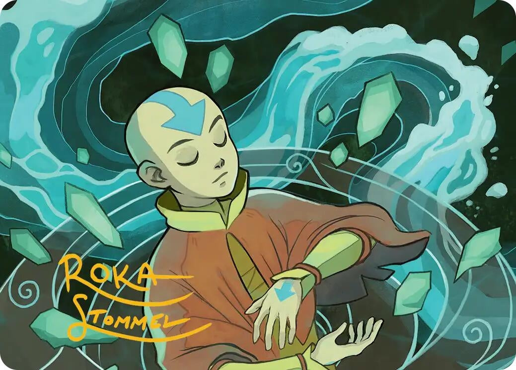 Image for Aang, at the Crossroads Art Card (Gold-Stamped Signature) (Avatar: The Last Airbender) - Magic: The Gathering