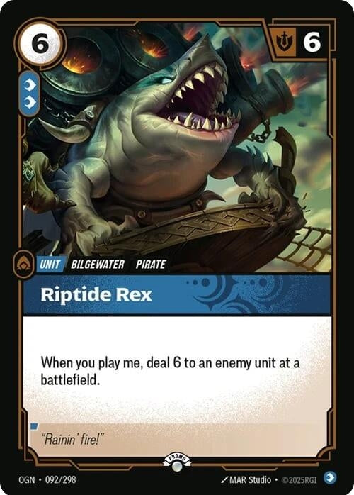 Riptide Rex (092/298) (Riftbound Organized Play Promotional Cards)