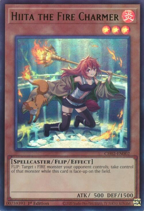 Hiita the Fire Charmer (Ultra Rare) (CH02-EN002) (THE CHRONICLES DECK: Spirit Charmers (All-Foil Edition))