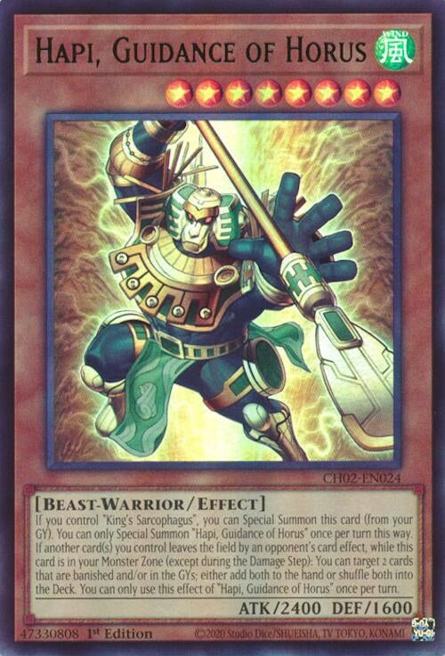 Hapi, Guidance of Horus (CH02-EN024) (THE CHRONICLES DECK: Spirit Charmers (All-Foil Edition))