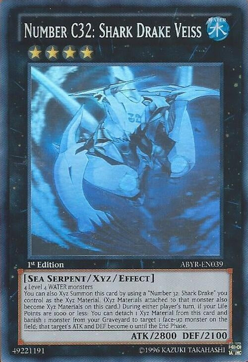 Number C32: Shark Drake Veiss (Ghost Rare) (ABYR-EN039) (ABYR)