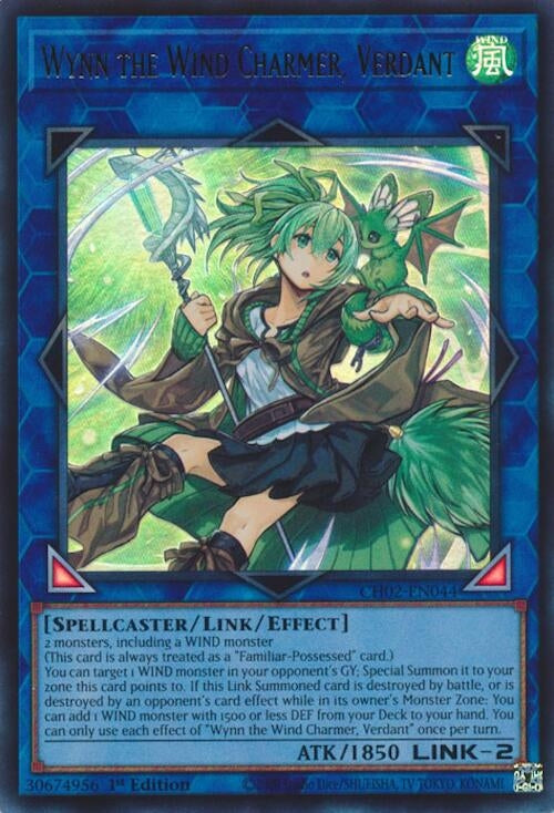 Wynn the Wind Charmer, Verdant (CH02-EN044) (THE CHRONICLES DECK: Spirit Charmers (All-Foil Edition))