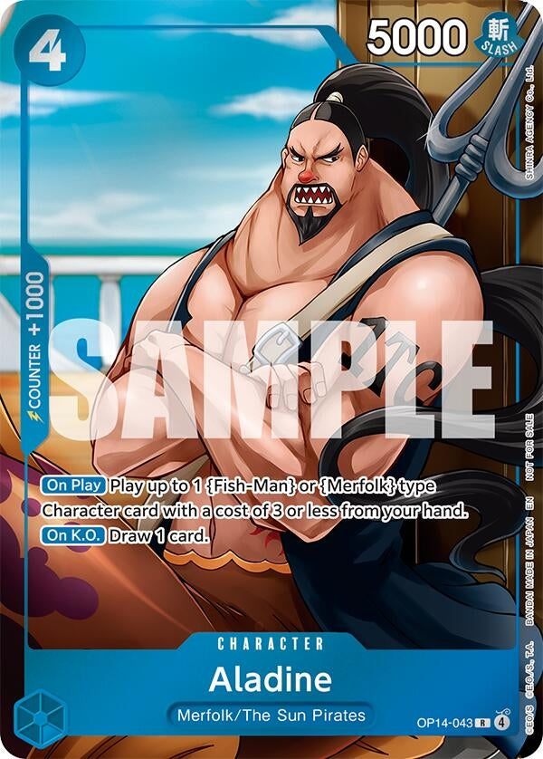 Image for Aladine (Dash Pack) (OP14-043) (The Azure Sea's Seven) - One Piece Card Game