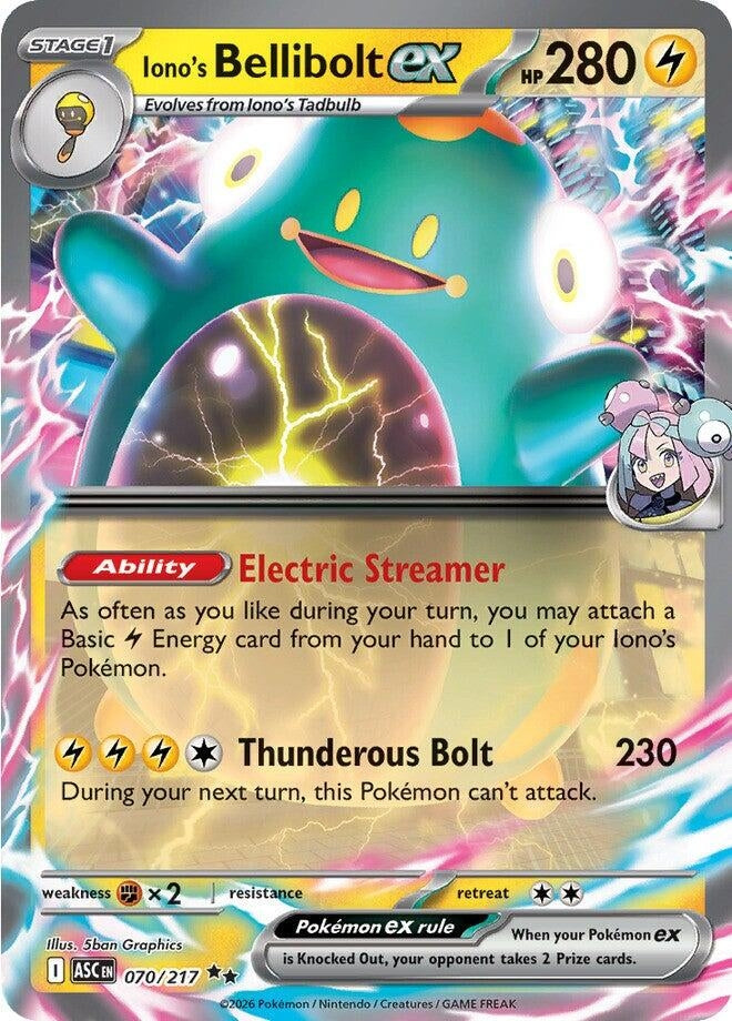 Image for Iono's Bellibolt ex (070/217) (ME: Ascended Heroes) - Pokemon