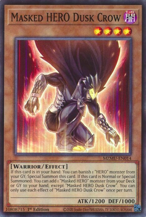 Image for Masked HERO Dusk Crow (MZMU-EN014) (Maze of Muertos) - YuGiOh
