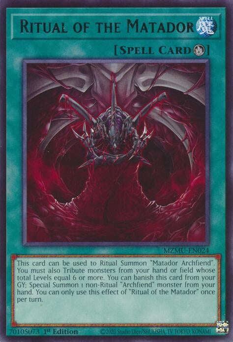 Image for Ritual of the Matador (MZMU-EN024) (Maze of Muertos) - YuGiOh