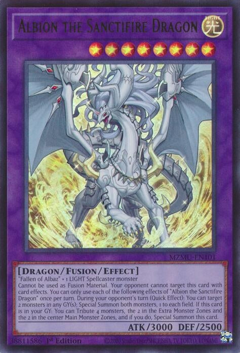 Albion the Sanctifire Dragon (MZMU-EN101) (Maze of Muertos)