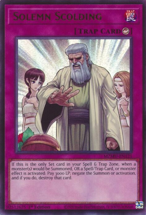 Image for Solemn Scolding (MZMU-EN121) (Maze of Muertos) - YuGiOh