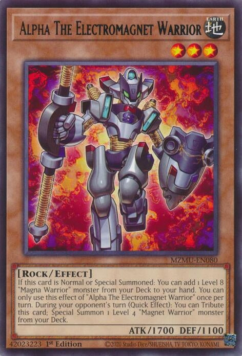 Alpha The Electromagnet Warrior (MZMU-EN080) (Maze of Muertos)