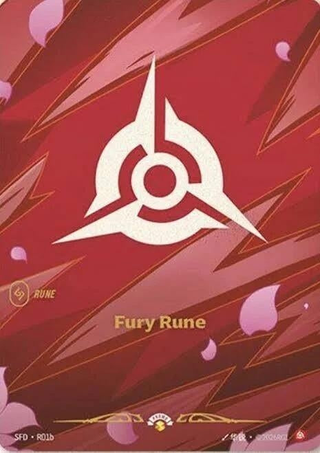 Fury Rune (R01b) (R01b) (Riftbound Organized Play Promotional Cards)