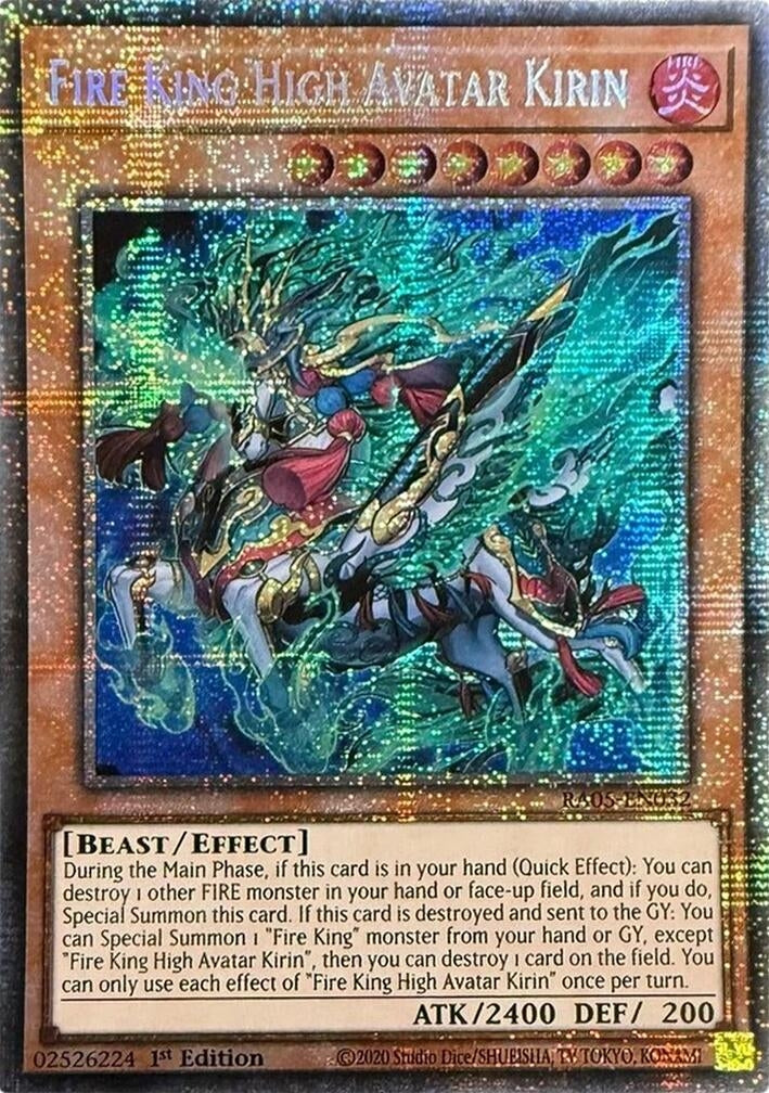 Fire King High Avatar Kirin (Starlight Rare) (RA05-EN032) (Rarity Collection 5)