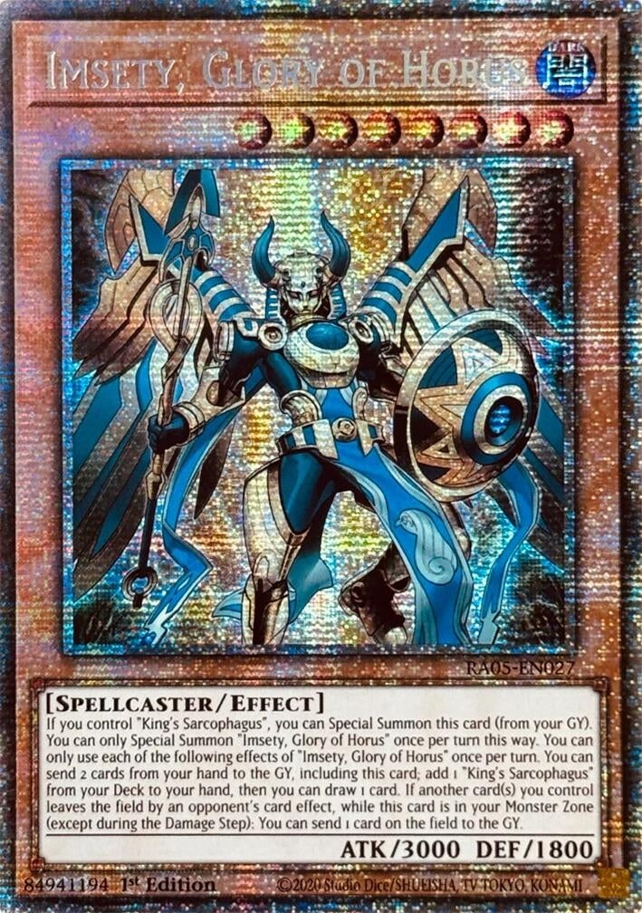 Imsety, Glory of Horus (Starlight Rare) (RA05-EN027) (Rarity Collection 5)