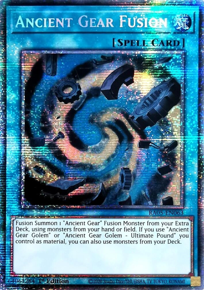 Ancient Gear Fusion (Starlight Rare) (RA05-EN063) (Rarity Collection 5)
