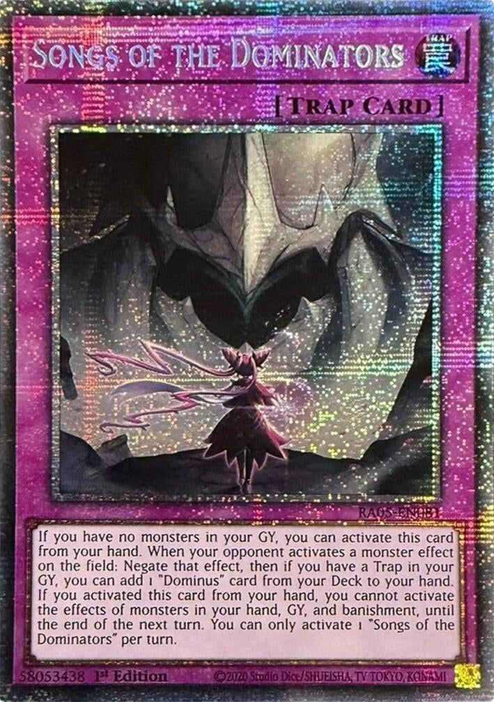 Image for Songs of the Dominators (Starlight Rare) (RA05-EN081) (Rarity Collection 5) - YuGiOh