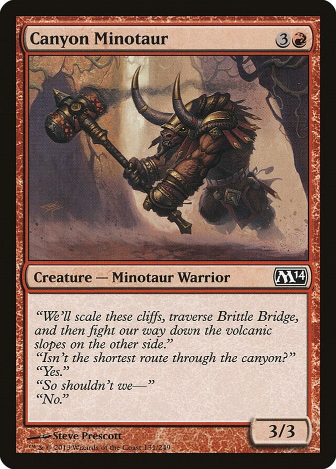 Image for Canyon Minotaur (131) (Magic 2014 (M14)) - Magic: The Gathering