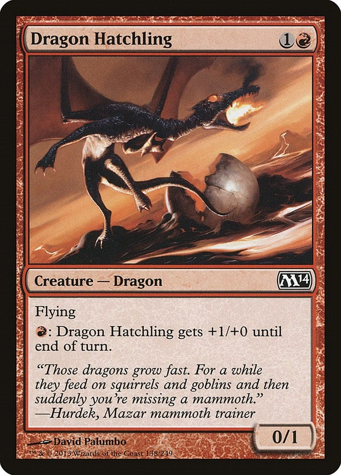Image for Dragon Hatchling (138) (Magic 2014 (M14)) - Magic: The Gathering