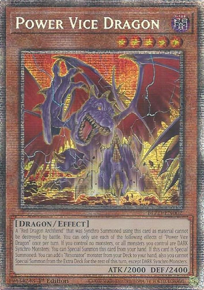 Power Vice Dragon (Starlight Rare) (BLZD-EN002) (Blazing Dominion)