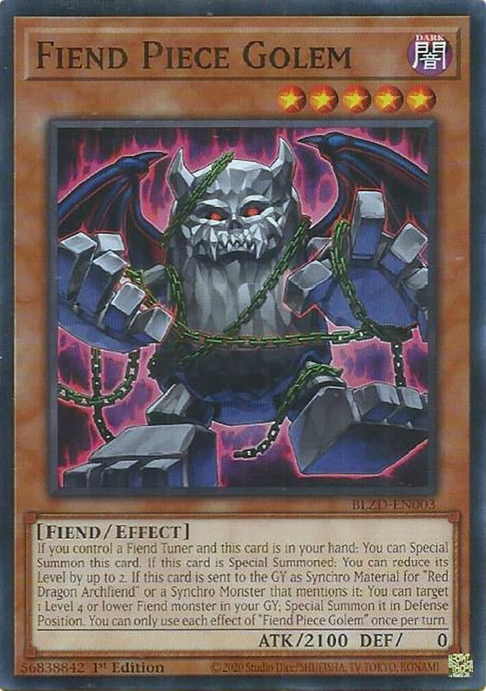 Fiend Piece Golem (BLZD-EN003) (Blazing Dominion)