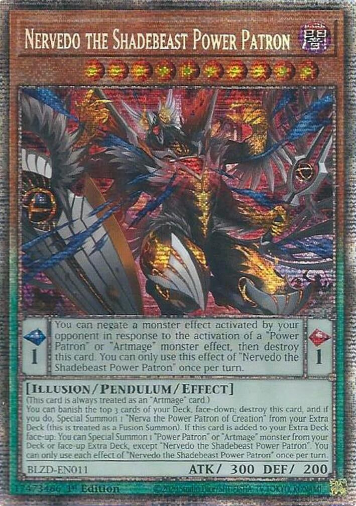 Nervedo the Shadebeast Power Patron (Starlight Rare) (BLZD-EN011) (Blazing Dominion)