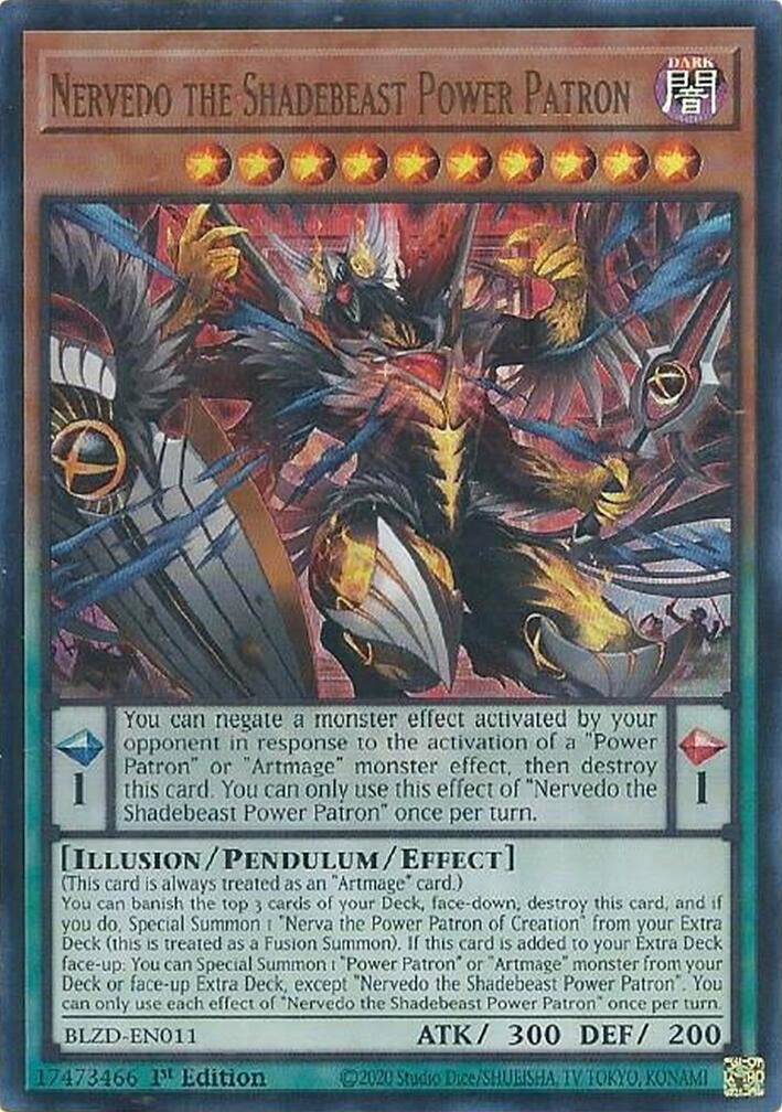 Nervedo the Shadebeast Power Patron (BLZD-EN011) (Blazing Dominion)