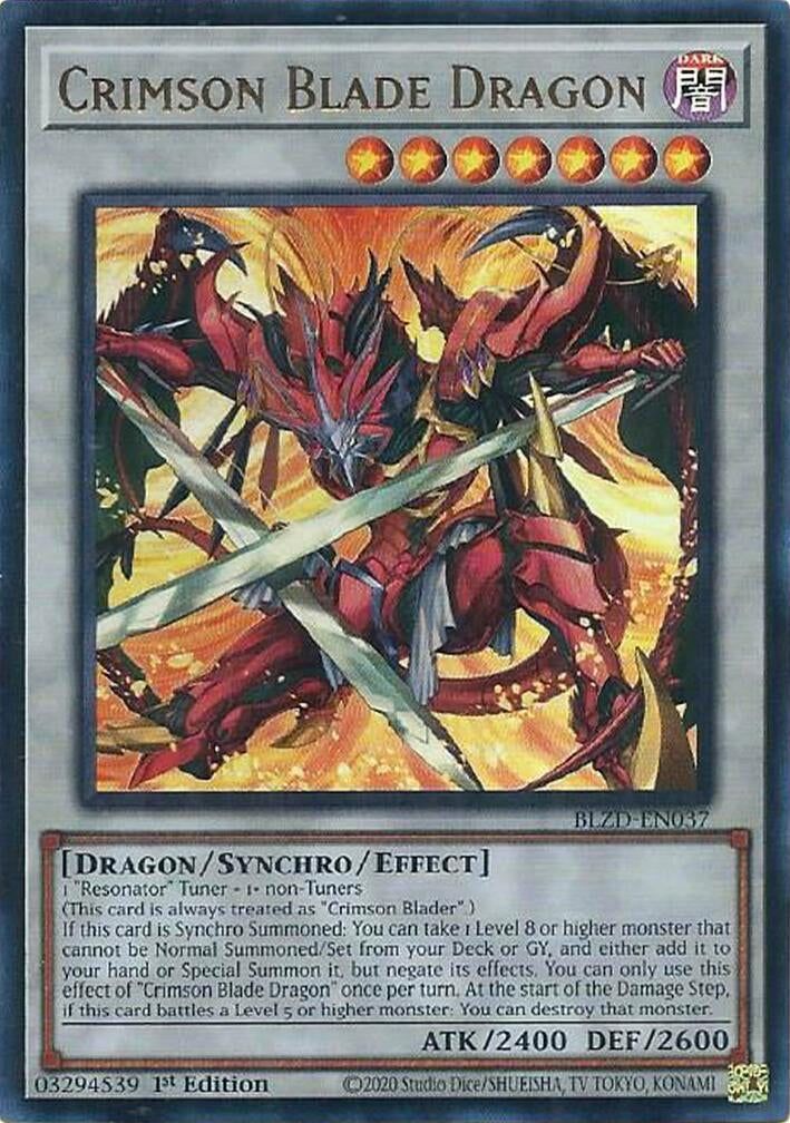 Crimson Blade Dragon (BLZD-EN037) (Blazing Dominion)