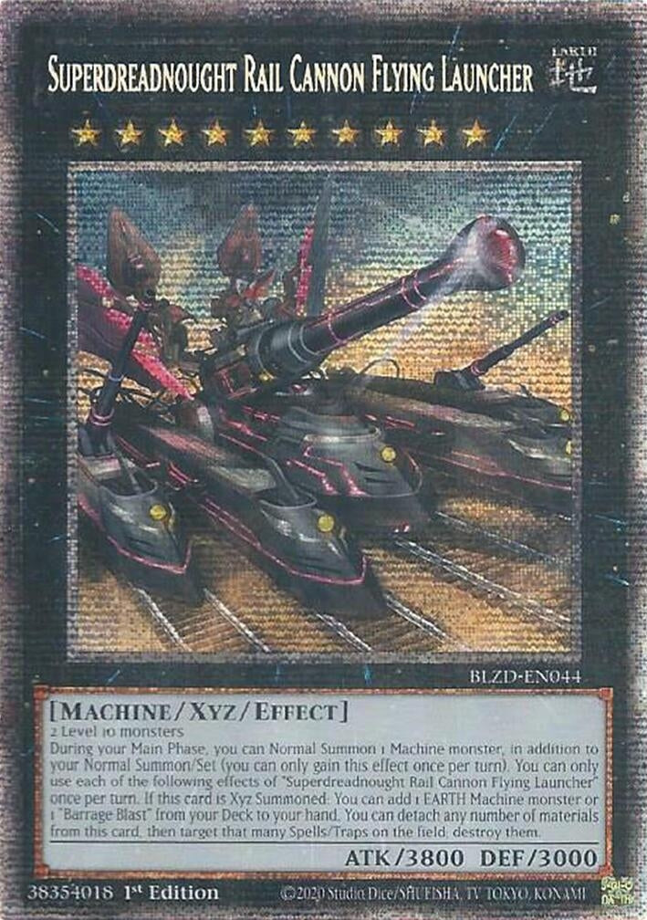 Superdreadnought Rail Cannon Flying Launcher (Starlight Rare) (BLZD-EN044) (Blazing Dominion)