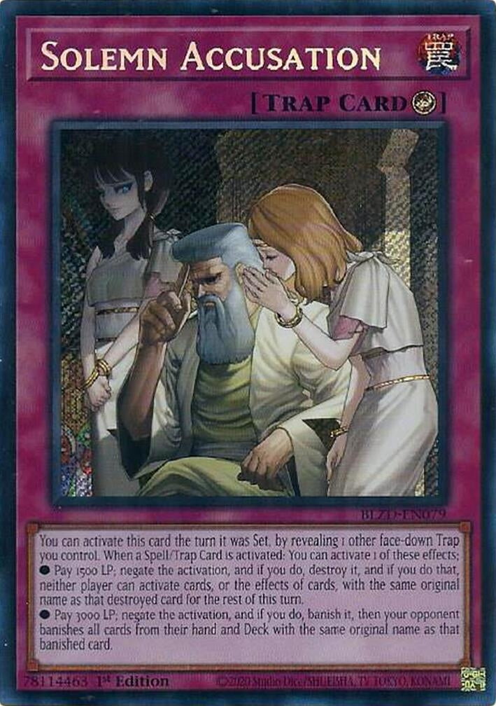 Solemn Accusation (BLZD-EN079) (Blazing Dominion)