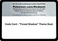 Image for Code Card - "Forest Shadow" Theme Deck (SM Base Set) - Pokemon