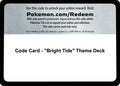Image for Code Card - "Bright Tide" Theme Deck (SM Base Set) - Pokemon