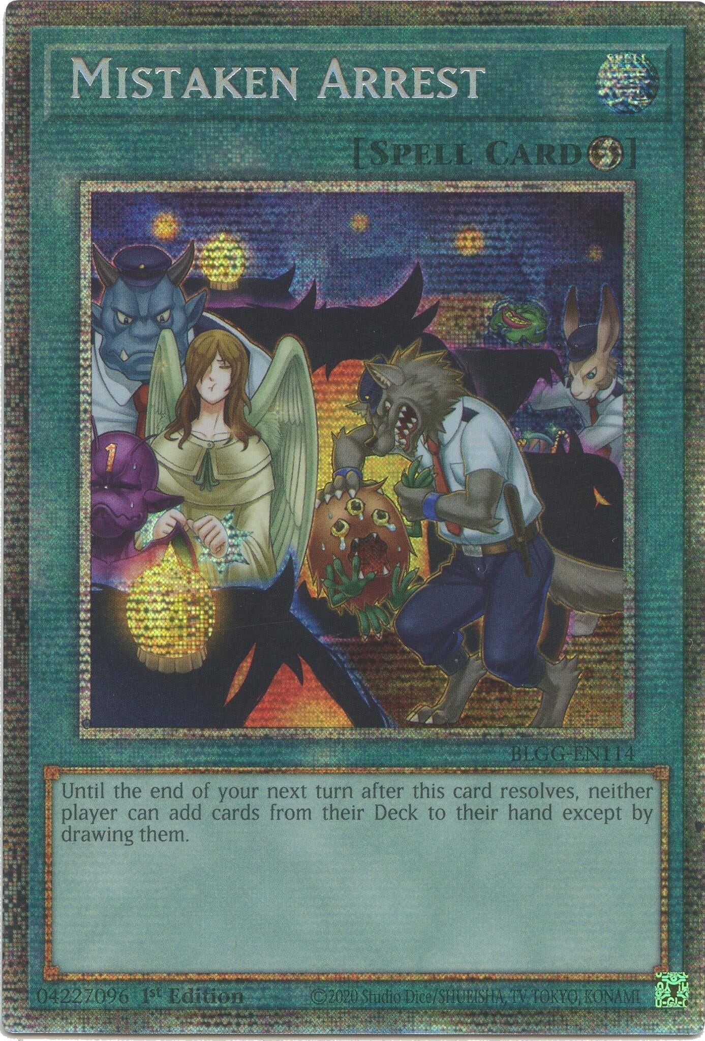 Mistaken Arrest (Starlight Rare) (BLGG-EN114) (Battles of Legend: Glorious Gallery)