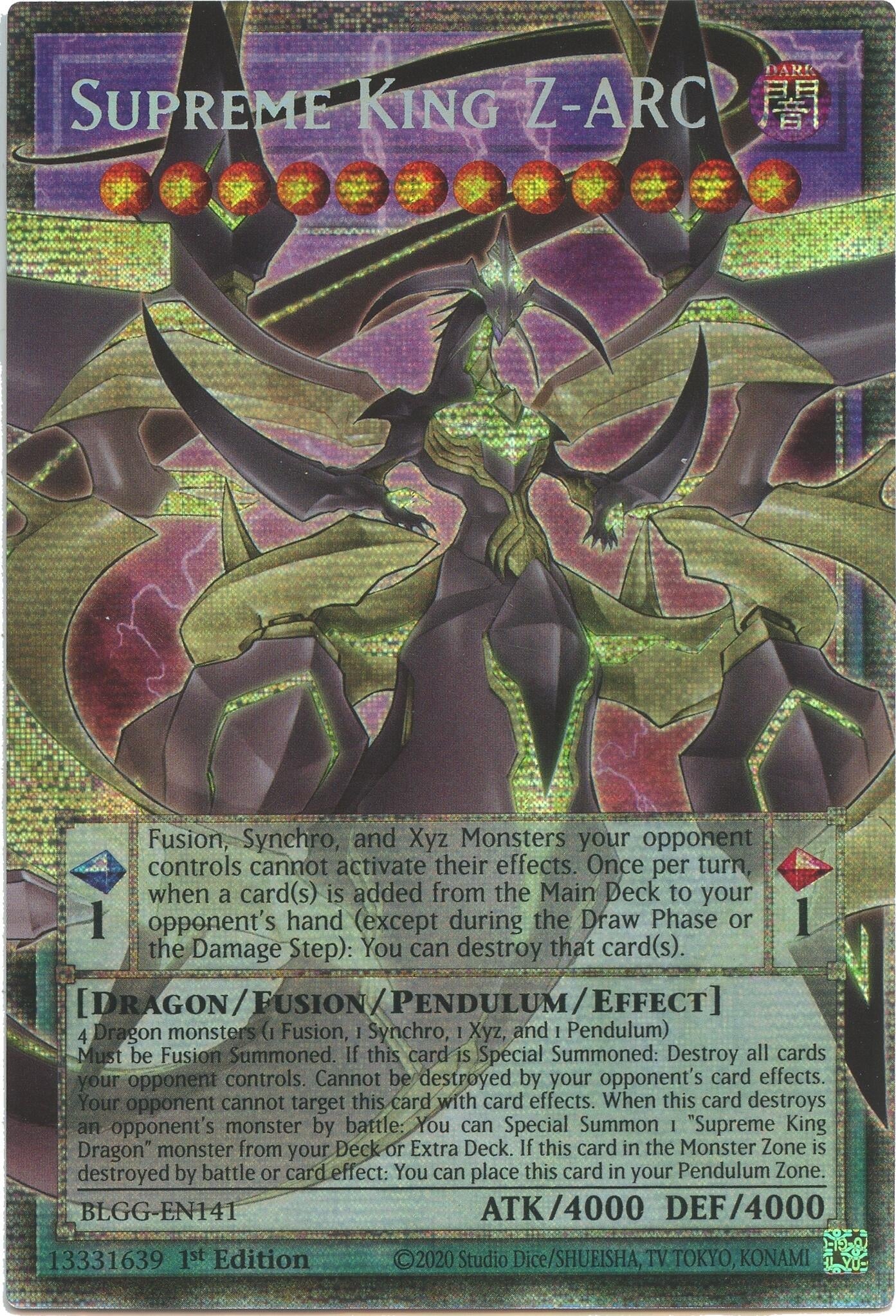 Supreme King Z-ARC (Starlight Rare) (BLGG-EN141) (Battles of Legend: Glorious Gallery)
