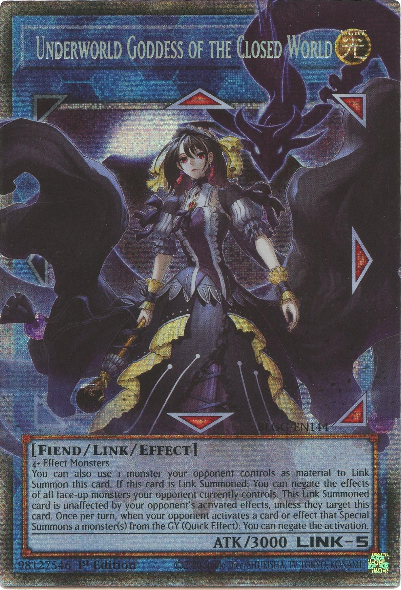Underworld Goddess of the Closed World (Starlight Rare) (BLGG-EN144) (Battles of Legend: Glorious Gallery)