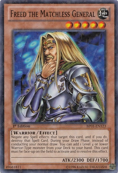 Image for Freed the Matchless General (Starfoil) (BP01-EN123) (BP01) - YuGiOh