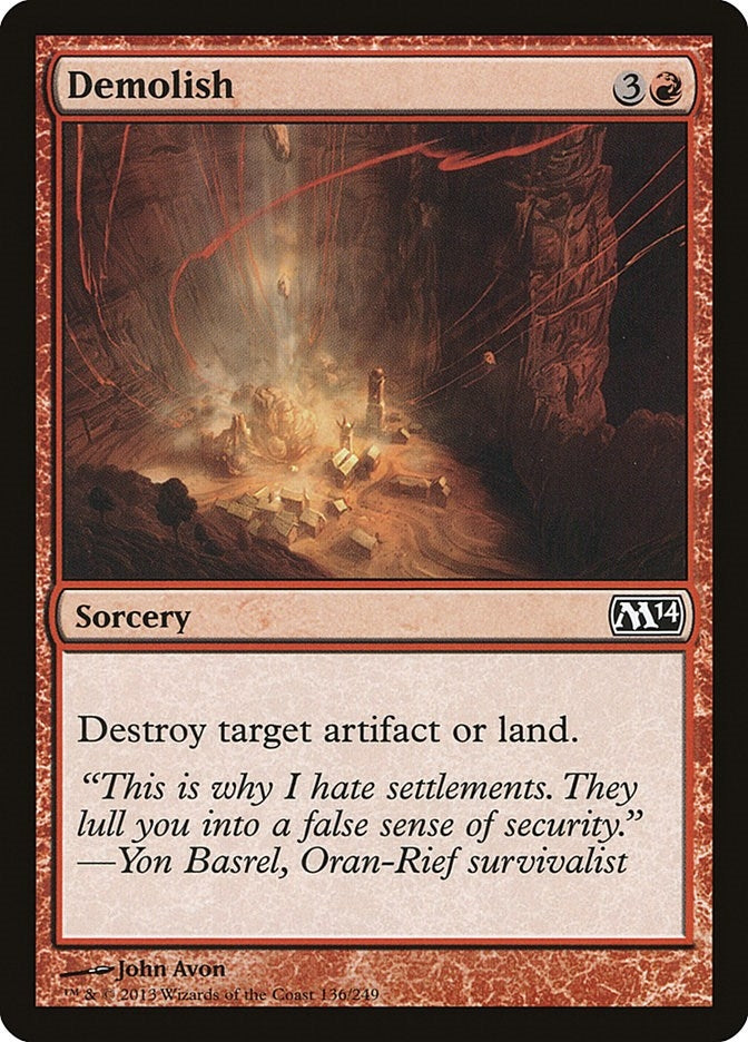 Image for Demolish (136) (Magic 2014 (M14)) - Magic: The Gathering