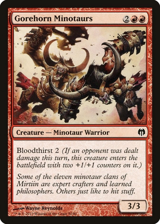Image for Gorehorn Minotaurs (52) (Heroes vs. Monsters) - Magic: The Gathering