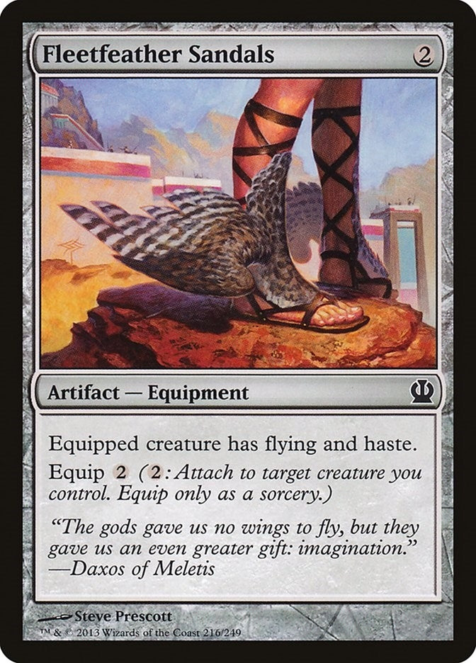Image for Fleetfeather Sandals (216) (Theros) - Magic: The Gathering