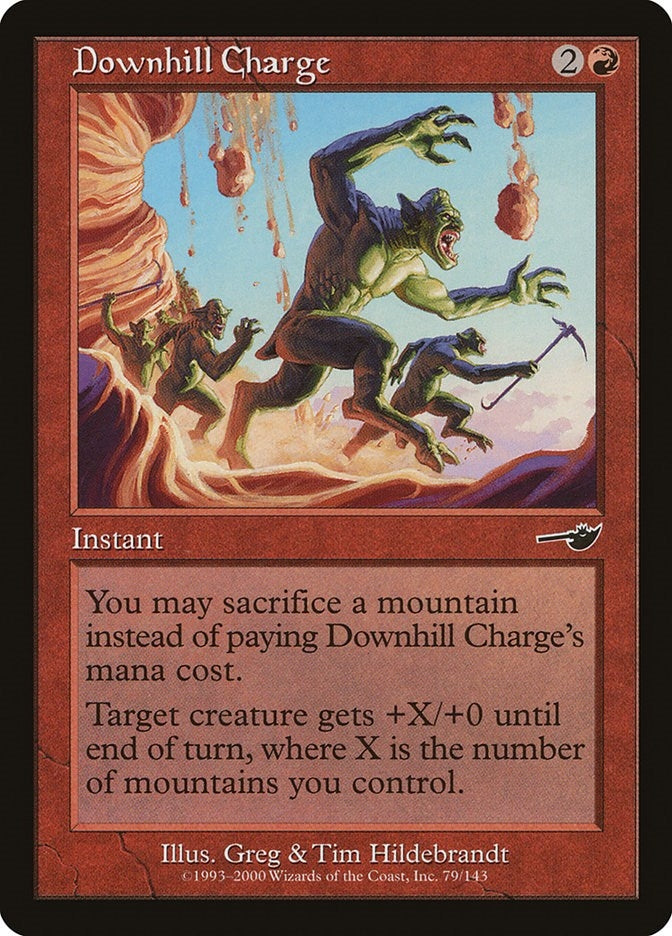 Image for Downhill Charge (79) (Nemesis) - Magic: The Gathering