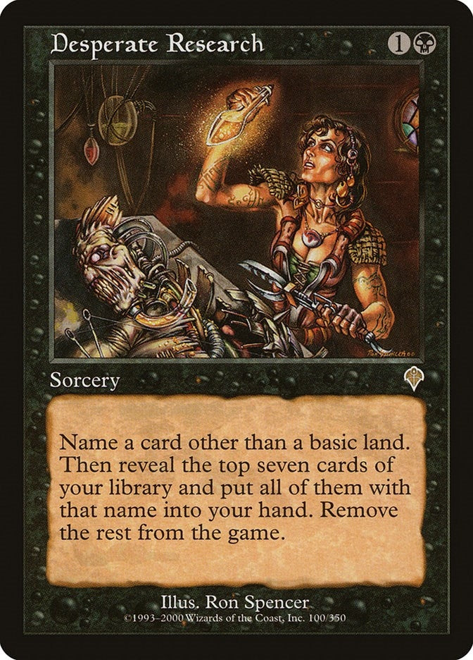 Image for Desperate Research (100) (Invasion) - Magic: The Gathering