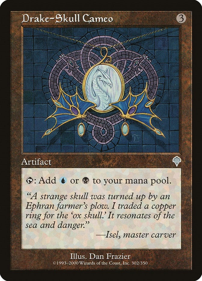 Image for Drake-Skull Cameo (302) (Invasion) - Magic: The Gathering