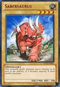 Image for Sabersaurus (Red) (DL16-EN001) (DL) - YuGiOh