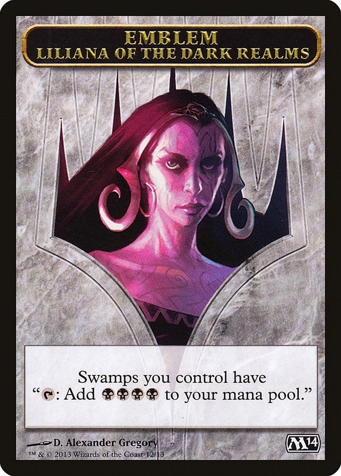 Image for Emblem - Liliana of the Dark Realms (12) (Magic 2014 (M14)) - Magic: The Gathering