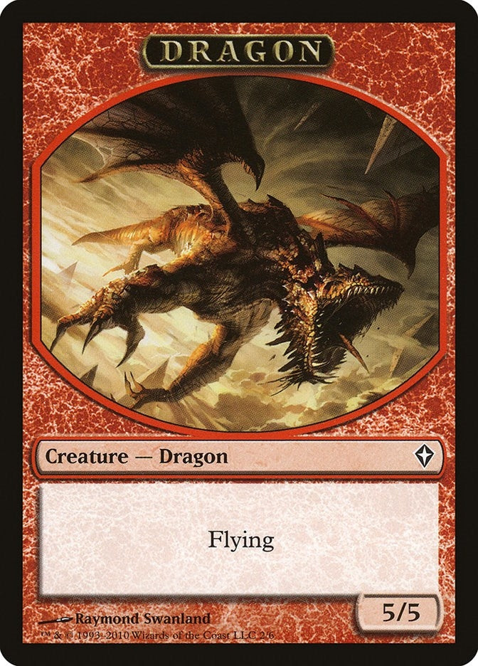 Image for Dragon Token (2) (Worldwake) - Magic: The Gathering