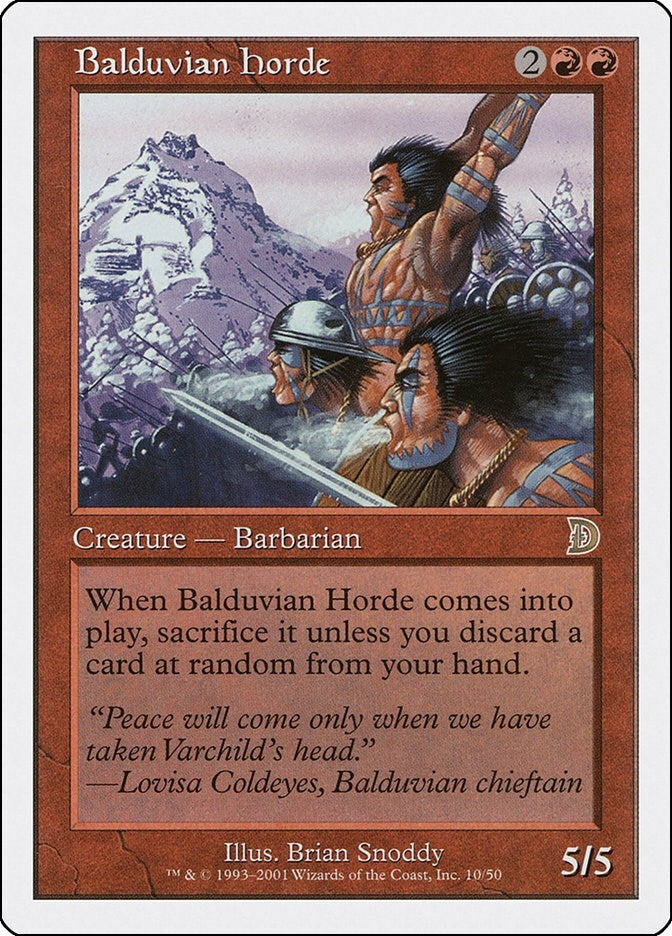 Image for Balduvian Horde (10) (Deckmasters Garfield vs Finkel) - Magic: The Gathering