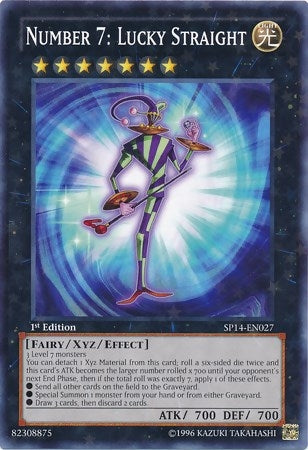 Image for Number 7: Lucky Straight (Starfoil) (SP14-EN027) (SP14) - YuGiOh