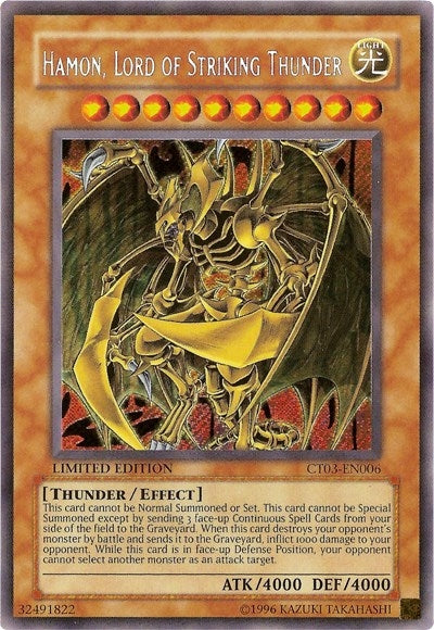 Image for Hamon, Lord of Striking Thunder (CT03-EN006) (CT03) - YuGiOh