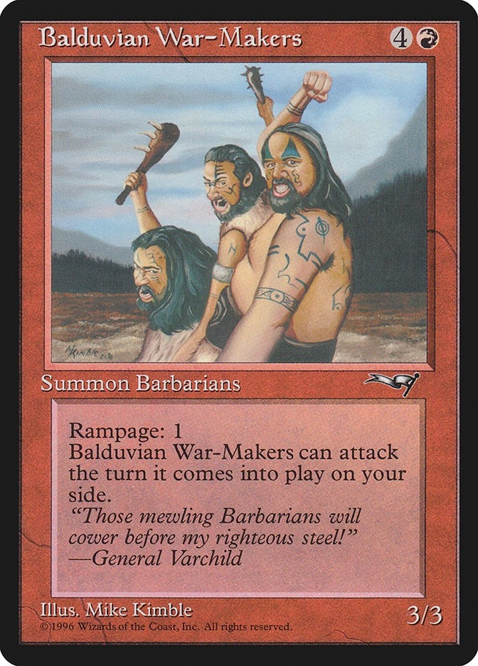 Image for Balduvian War-Makers (Gen. Varchild Flavor) (98) (Alliances) - Magic: The Gathering