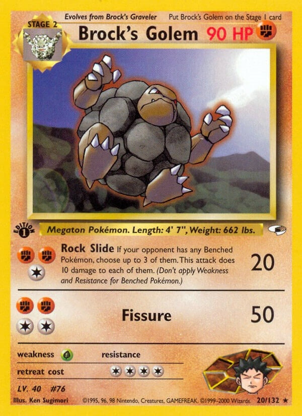 Image for Brock's Golem (020/132) (G1) - Pokemon
