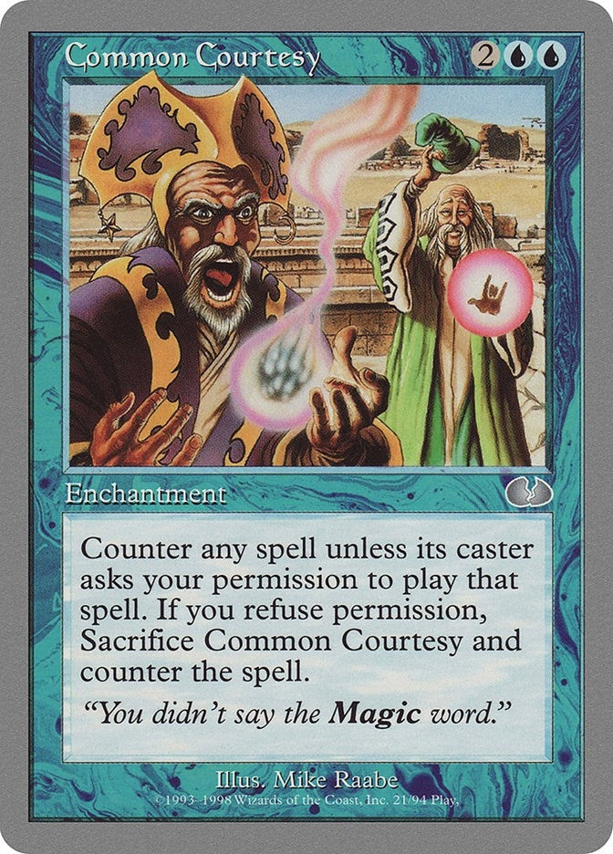 Image for Common Courtesy (21) (Unglued) - Magic: The Gathering