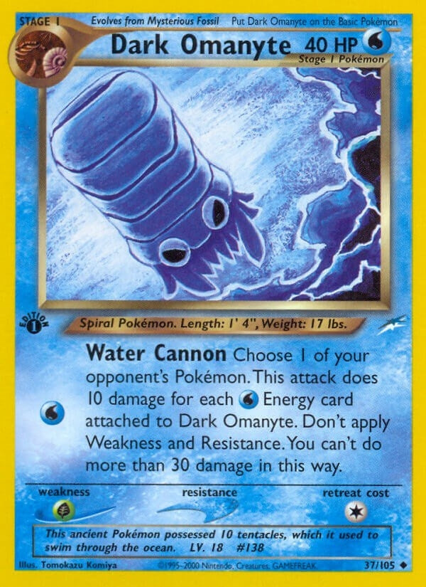 Image for Dark Omanyte (037/105) (N4) - Pokemon
